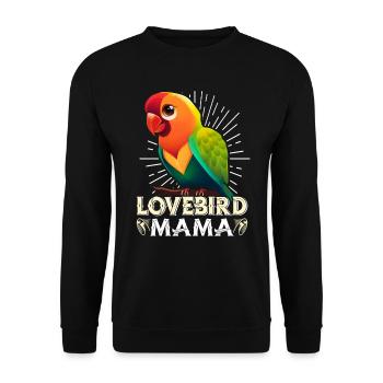 Lovebird Mom Bird Lovers Women - Unisex Sweatshirt - black - Front - Alina (178cm) & Michal (187cm)