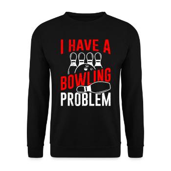 Bowlingspieler J’ai un problème de bowling Bowler - Sweat-shirt Unisexe - noir - Devant - Alina (178cm) & Michal (187cm)