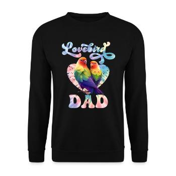 Love Birds Lovebird Dad Bird Friend Men - Unisex Sweatshirt - black - Front - Alina (178cm) & Michal (187cm)