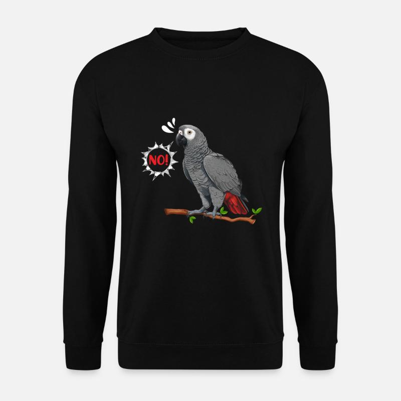 Graupapagei NO! African Grey Vogelliebhaber - Unisex Pullover - Schwarz