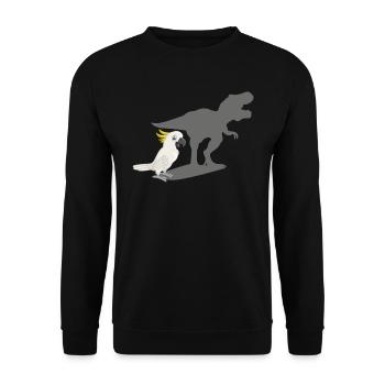 Cockatoo Dinosaur Cockatoo Parrot Holder - Unisex Sweatshirt - black - Front - Alina (178cm) & Michal (187cm)