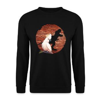 Cockatoo Dinosaur Fan Parrot Cockatoos - Unisex Sweatshirt - black - Front - Alina (178cm) & Michal (187cm)