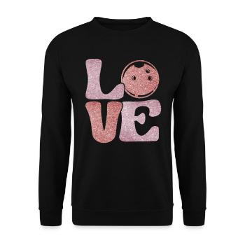 LOVE Bowling Frauen Bowling Outfit Bowler - Unisex Pullover - Schwarz - Vorne - Alina (178cm) & Michal (187cm)