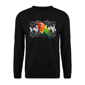 Love Birds Lovebirds Parrot Fan Lovebird - Unisex Sweatshirt - black - Front - Alina (178cm) & Michal (187cm)