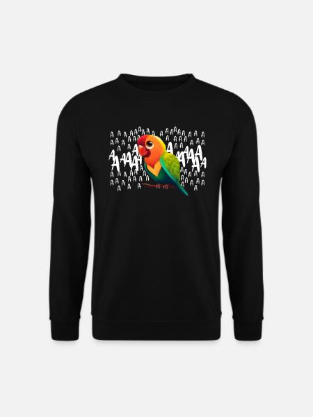 Liebesvögel Lovebirds Papagei Fan Lovebird - Unisex Pullover - Schwarz