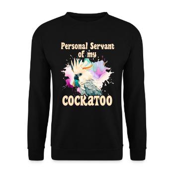 Kakaduu Serviteur personnel de mon cacatoès - Sweat-shirt Unisexe - noir - Devant - Alina (178cm) & Michal (187cm)