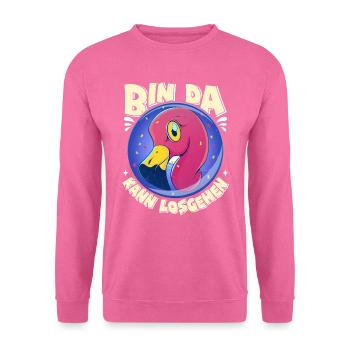 Fête Flamingo Je suis prêt à partir Femmes - Sweat-shirt Unisexe - rose - Devant