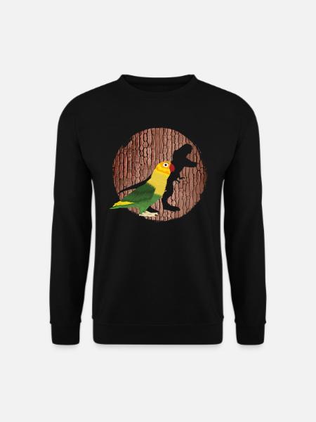 Lovebird Dinosaurier Fan Papagei Halter Lovebirds - Unisex Pullover - Schwarz