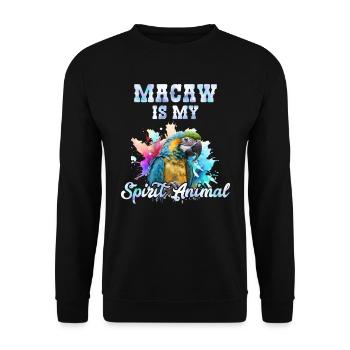 L’ara est mon animaux amoureux des oiseaux perroquet - Sweat-shirt Unisexe - noir - Devant - Alina (178cm) & Michal (187cm)