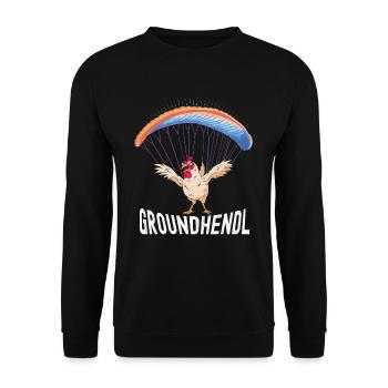 Paraglider Groundhendl Paraglider Women - Unisex Sweatshirt - black - Front - Alina (178cm) & Michal (187cm)