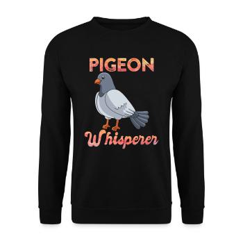 Pigeons Whisperers Pigeon friends Pigeon breeding - Unisex Sweatshirt - black - Front - Alina (178cm) & Michal (187cm)