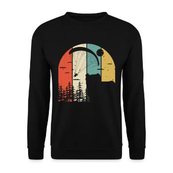Paragliders Mountaineering Paragliding - Unisex Sweatshirt - black - Front - Alina (178cm) & Michal (187cm)