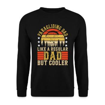 Paragliding Dad like a Regular Dad but Cooler - Unisex Sweatshirt - black - Front - Alina (178cm) & Michal (187cm)