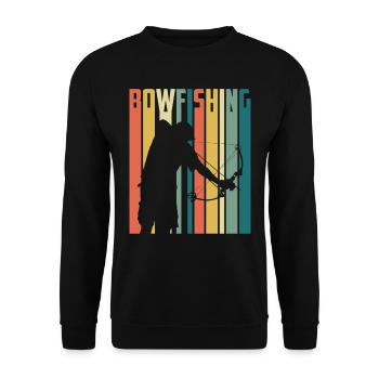 Bow Fishing Bow Hunter Fish Hunting Bow - Unisex Sweatshirt - black - Front - Alina (178cm) & Michal (187cm)