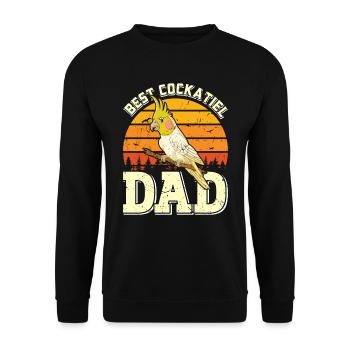 Papa Best Cockatiel Papa Perruche Oiseau Ami - Sweat-shirt Unisexe - noir - Devant - Alina (178cm) & Michal (187cm)