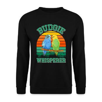 Budgie Whisperer Wellensittich Flüsterer - Sweat-shirt Unisexe - noir - Devant - Alina (178cm) & Michal (187cm)
