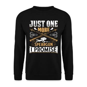Speerfischen Just one more Speargun I promise - Unisex Pullover - Schwarz - Vorne - Alina (178cm) & Michal (187cm)