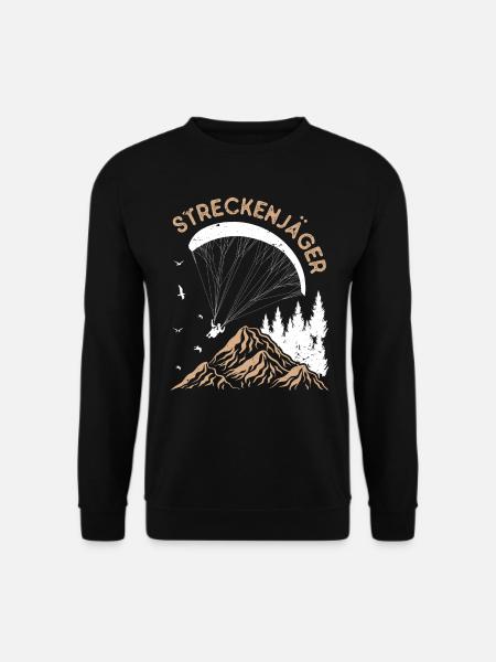 Streckenflug Paraglider Streckenjäger Sportfliegen - Unisex Pullover - Schwarz