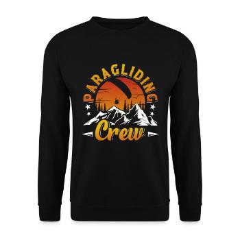 Paragliding Crew Gleitschirmfliegen Paraglider - Unisex Sweatshirt - black - Front - Alina (178cm) & Michal (187cm)