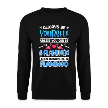 Les flamants roses sont toujours des femmes flamants roses - Sweat-shirt Unisexe - noir - Devant - Alina (178cm) & Michal (187cm)