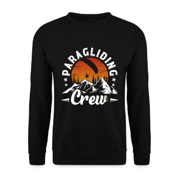 Paragliding Crew Gleitschirmfliegen Paraglider - Unisex Sweatshirt - black - Front - Alina (178cm) & Michal (187cm)