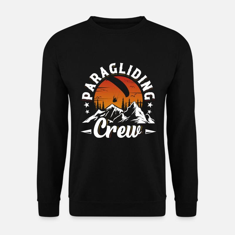 Paragliding Crew Gleitschirmfliegen Paraglider - Unisex Sweatshirt - black