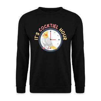 C’est Cocktiel Hour Bird Keeper - Sweat-shirt Unisexe - noir - Devant - Alina (178cm) & Michal (187cm)