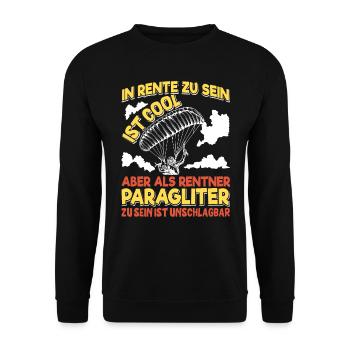 Paraglider Rentner In Rente zu sein ist Cool - Unisex Pullover - Schwarz - Vorne - Alina (178cm) & Michal (187cm)