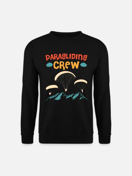 Paragliding Crew Gleitschirmfliegen Berge - Unisex Pullover - Schwarz