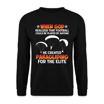Paragliding paragliding for the elite - Unisex Sweatshirt - black - Front - Alina (178cm) & Michal (187cm)