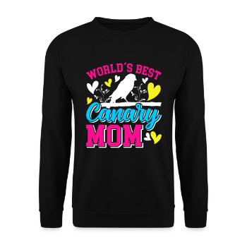 Weltbeste Kanarien Mama Vogelliebhaber Frauen - Unisex Pullover - Schwarz - Vorne - Alina (178cm) & Michal (187cm)