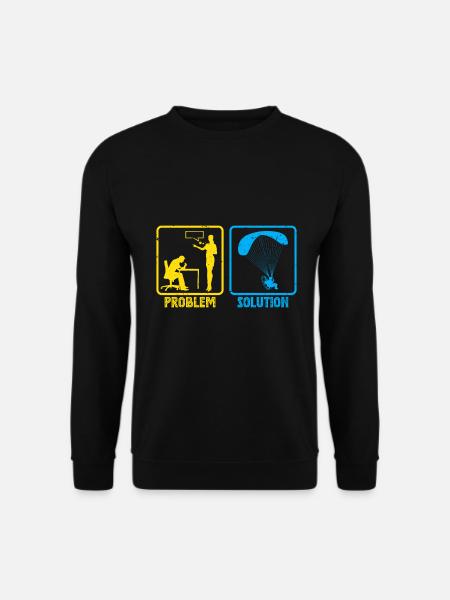 Gleitschirmflieger Problem Solution Paraglider - Unisex Sweatshirt - black
