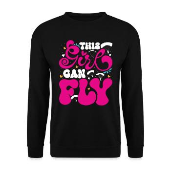 Paragliding Women's Fly - Unisex Sweatshirt - black - Front - Alina (178cm) & Michal (187cm)