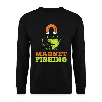 Magnet Fishing Magnet Fishing Scrap Collector - Sweat-shirt Unisexe - noir - Devant - Alina (178cm) & Michal (187cm)