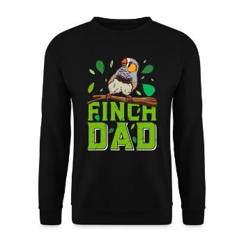 Weltbester Finken Papa Finch Dad Vogelliebhaber - Unisex Pullover - Schwarz - Vorne - Alina (178cm) & Michal (187cm)