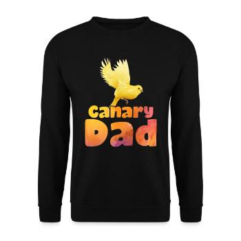 Daddy Canaries Bird lovers Dads - Unisex Sweatshirt - black - Front - Alina (178cm) & Michal (187cm)