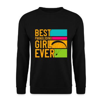 Meilleure fille de parapente Gleitschirmfliegen - Sweat-shirt Unisexe - noir - Devant - Alina (178cm) & Michal (187cm)