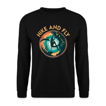 Randonnée en parapente et alpinisme en vol - Sweat-shirt Unisexe - noir - Devant - Alina (178cm) & Michal (187cm)