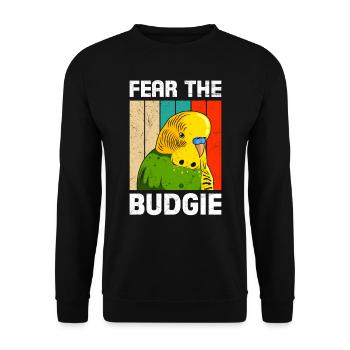 Les oiseaux perruches craignent les perruches - Sweat-shirt Unisexe - noir - Devant - Alina (178cm) & Michal (187cm)