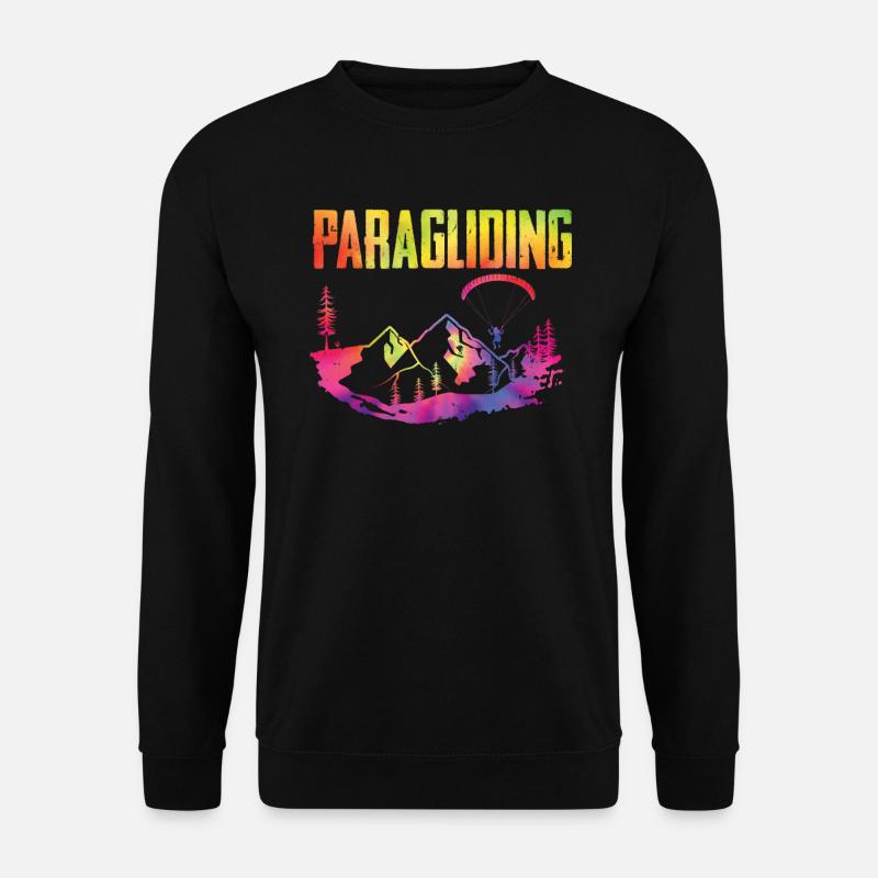 Gleitschirmfliegen Hike and Fly Paragliding - Unisex Sweatshirt - black