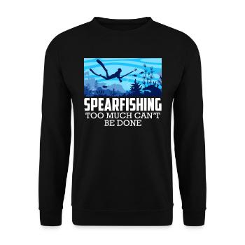 La chasse sous-marine ne peut pas être faite Pêche au peef - Sweat-shirt Unisexe - noir - Devant - Alina (178cm) & Michal (187cm)