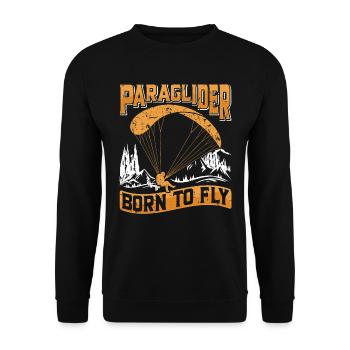 Parapente né pour voler Sport Flying - Sweat-shirt Unisexe - noir - Devant - Alina (178cm) & Michal (187cm)
