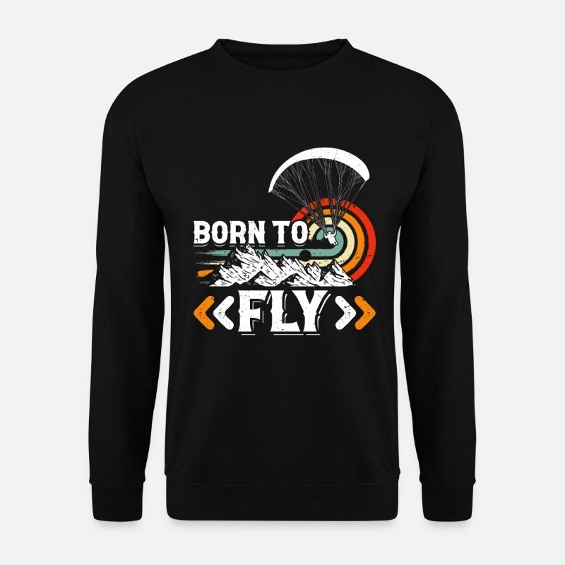 Né pour voler en parapente - Sweat-shirt Unisexe - noir