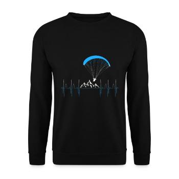 Paragliders Mountaineering Paragliding - Unisex Sweatshirt - black - Front - Alina (178cm) & Michal (187cm)