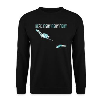 Harpoons Spearfishing Here Fischi Fischi Fish Hunting - Unisex Sweatshirt - black - Front - Alina (178cm) & Michal (187cm)