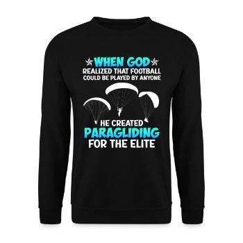 Paragliding paragliding for the elite - Unisex Sweatshirt - black - Front - Alina (178cm) & Michal (187cm)