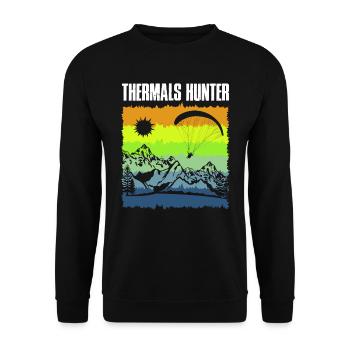 Chasseurs thermiques parapentes pilotes pilotes - Sweat-shirt Unisexe - noir - Devant - Alina (178cm) & Michal (187cm)