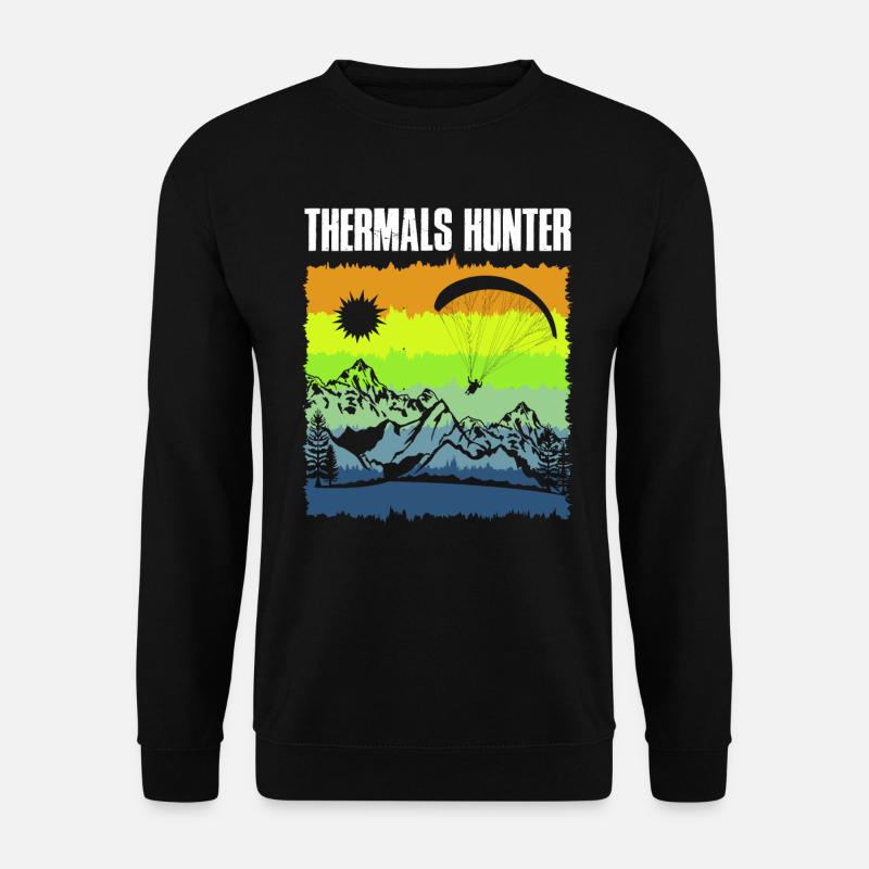 Thermik Jäger Gleitschirmflieger Piloten - Unisex Pullover - Schwarz