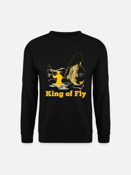 Fly Angler King of Fly fishing Fly Fishing - Unisex Sweatshirt - black