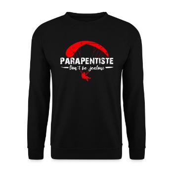 Paragliding Parapentiste Don ́t be Jealous - Unisex Sweatshirt - black - Front - Alina (178cm) & Michal (187cm)